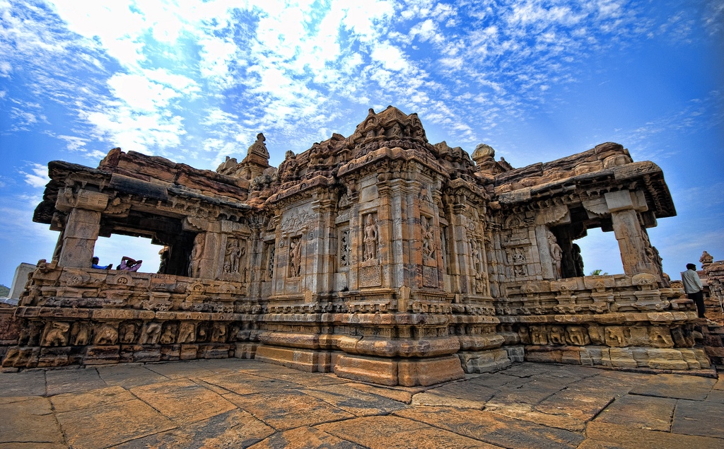 Virupaksha Temple and its stone enclosure at Pattadakal